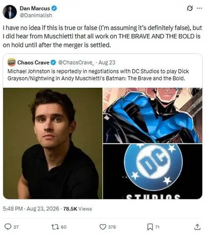 James Gunn nega pausa no desenvolvimento do filme Batman no DC Universe