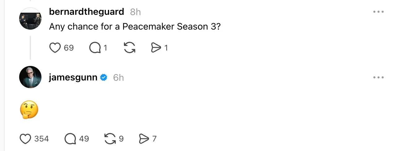 James Gunn responde de forma enigmática sobre a possibilidade da 3ª temporada de Peacemaker