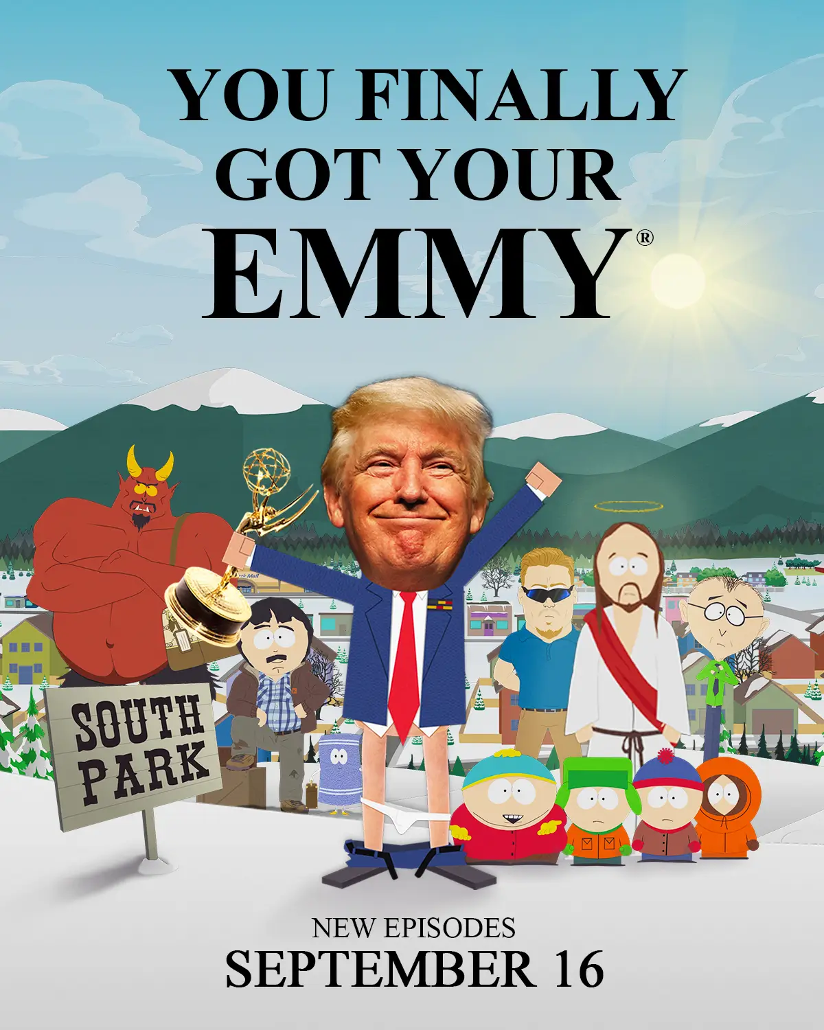 South Park encerra era Donald Trump com insulto final em vitória no Emmy