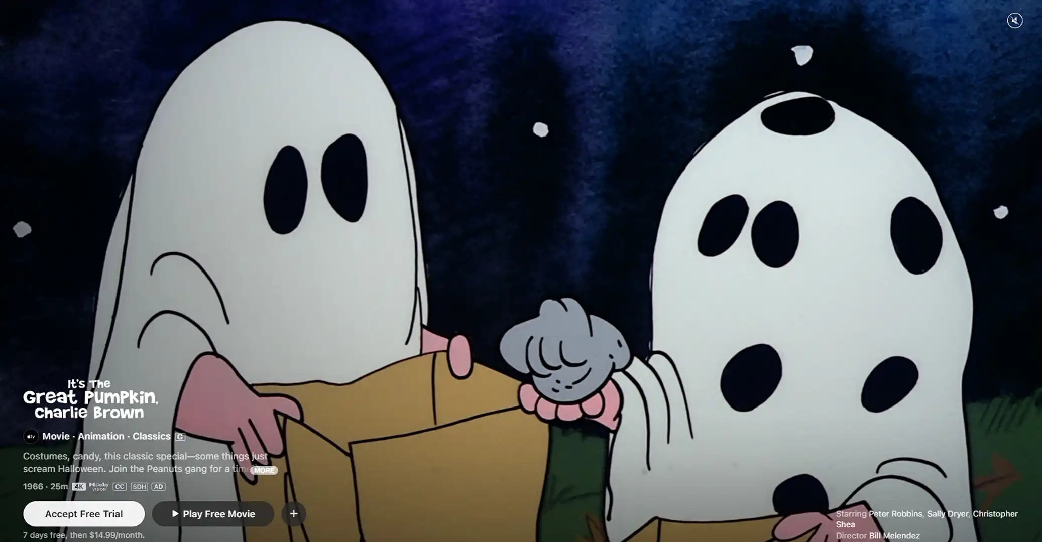 Apple TV libera especiais de Peanuts para o Halloween e outras datas festivas gratuitamente