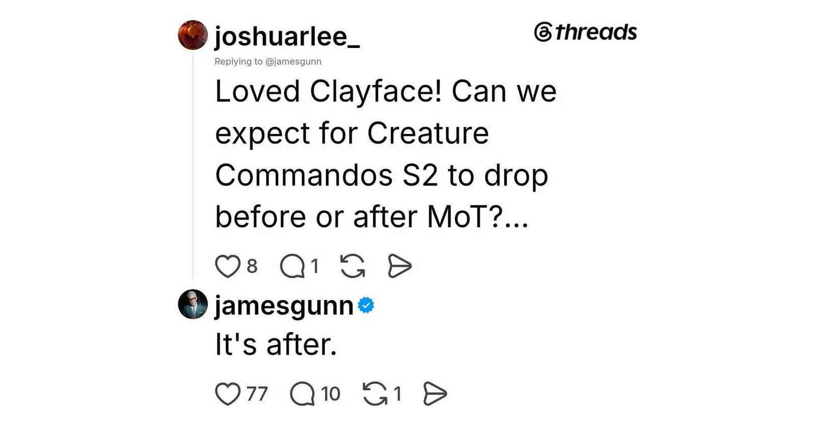 James Gunn confirma que segunda temporada de Creature Commandos será lançada após filme Superman: Man of Tomorrow